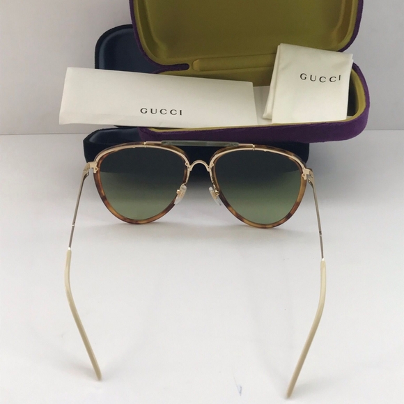 New Authentic Gucci Aviator Sunglasses Tortoise GG0672S Havana - Picture 14 of 16